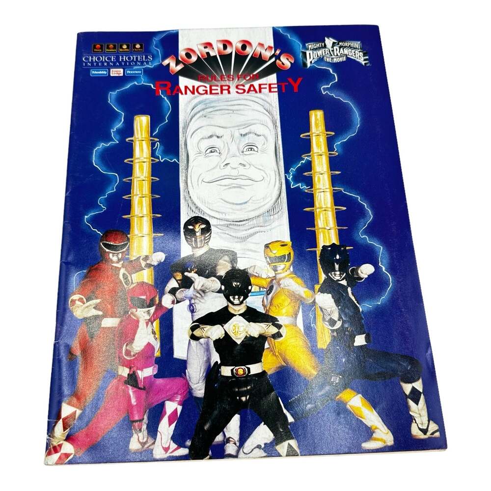 MIGHTY MORPHIN POWER RANGERS ZORDON'S RULES poster and coloring book